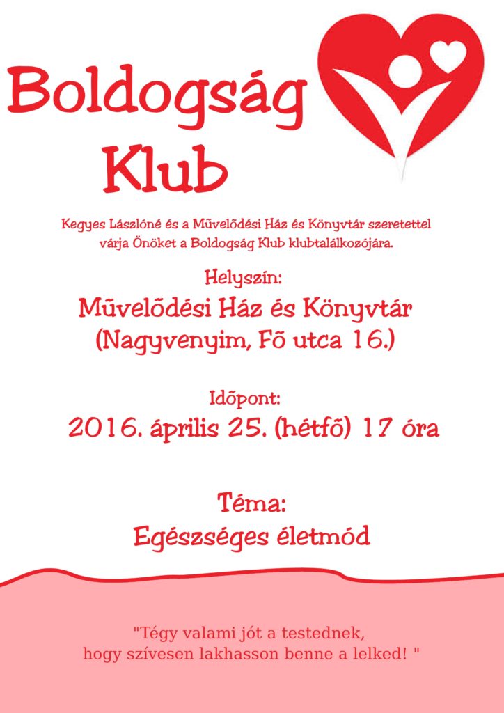 BoldogságKlubÁprilis